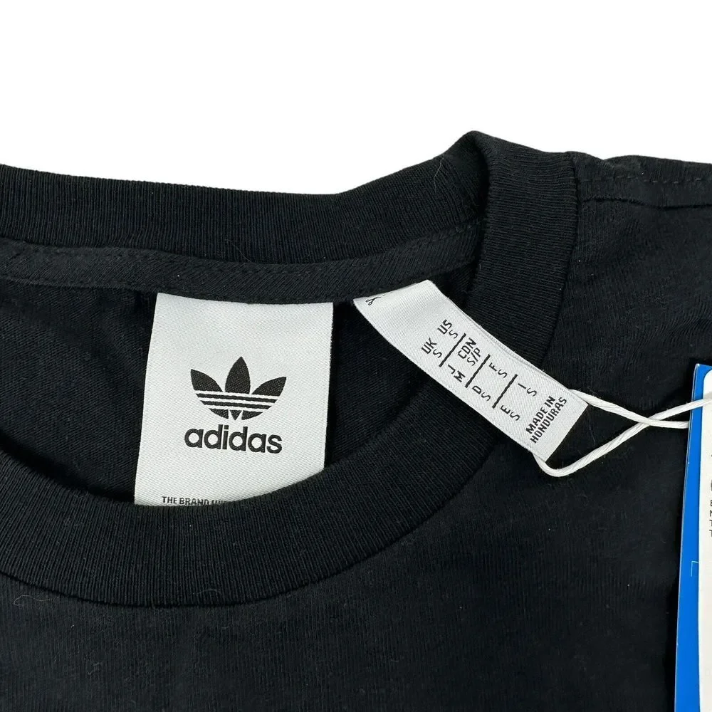 Lot Of 2 Adidas Trefoil Logo Classic Cotton T-Shirt‎ White/Black CW070 CW0710